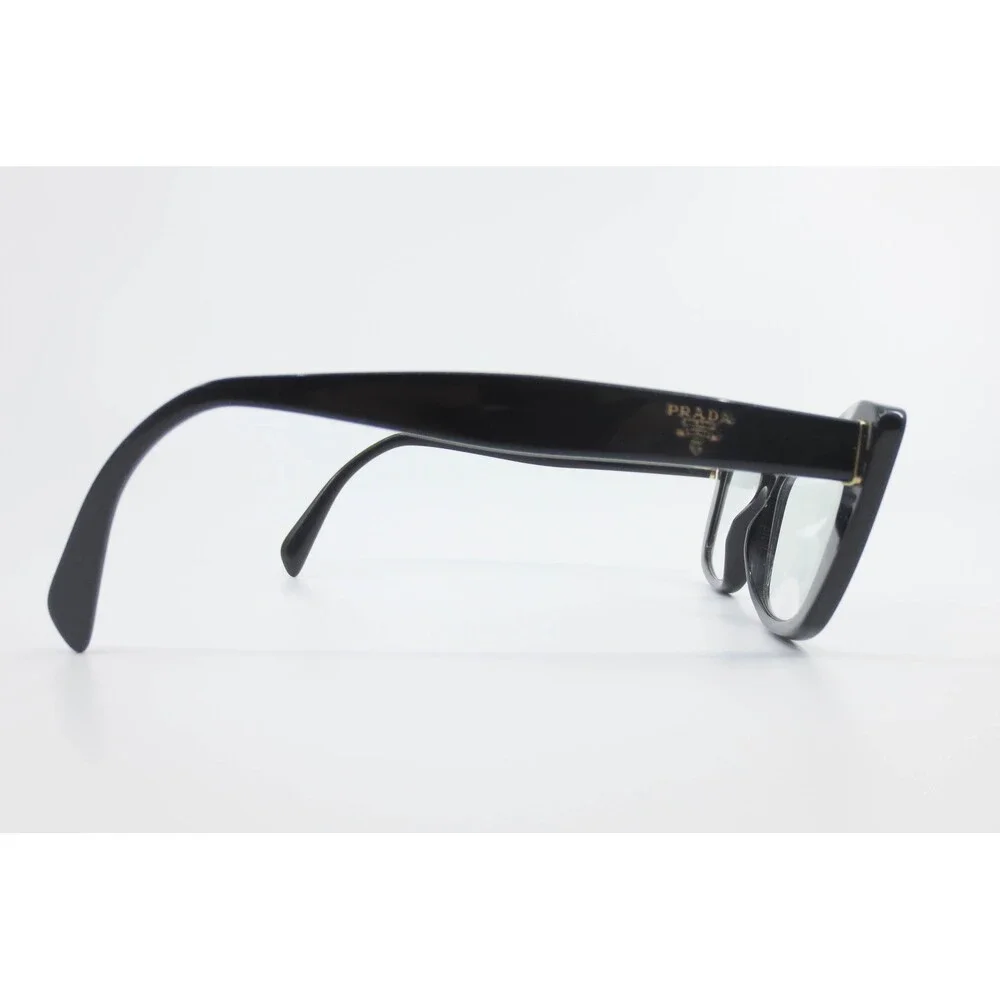 Prada VPR 15X Black Cat Eye Eyeglasses Frames 51-15-140 1AB-1O1 Italy Luxury